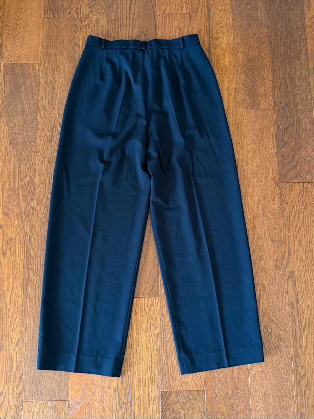 MaxMara Black Wool Pleated Straight Leg Tailored Trousers US 12 - Picture 2 of 6